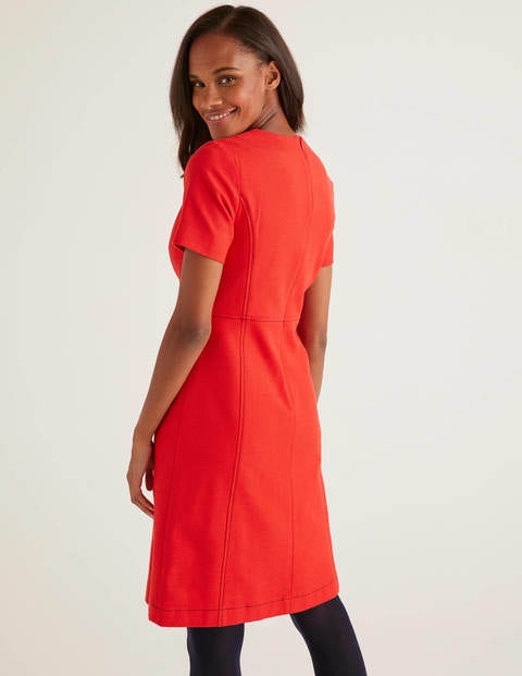 Clara Textured Dress - Post Box Red Clara Textured Dress - Post Box Red