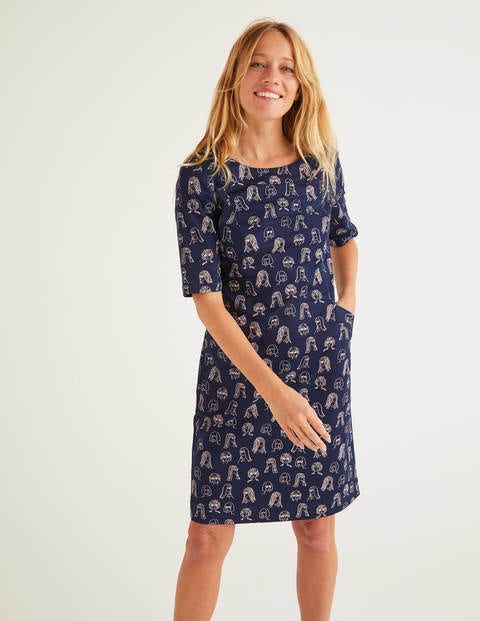 Iona Kleid mit Knopfdetail - Navy, Köpfe Iona Kleid mit Knopfdetail - Navy, Köpfe