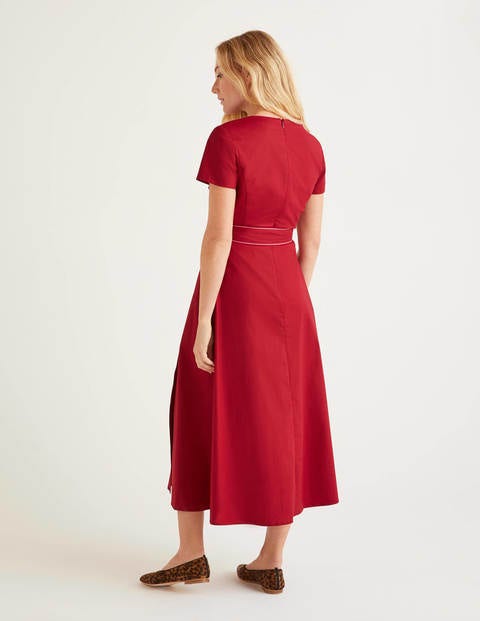 Daisy Button Detail Dress - Wine Daisy Button Detail Dress - Wine