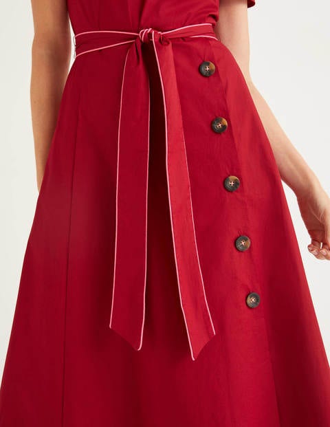 Daisy Button Detail Dress - Wine Daisy Button Detail Dress - Wine