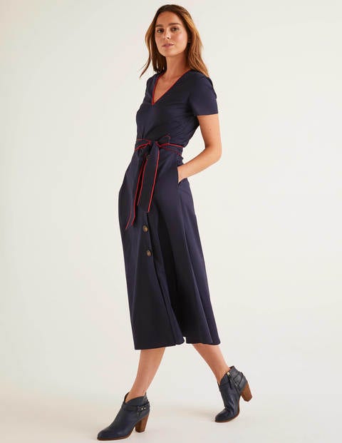 Daisy Button Detail Dress - Navy Daisy Button Detail Dress - Navy