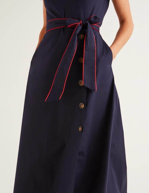 Daisy Button Detail Dress - Navy Daisy Button Detail Dress - Navy