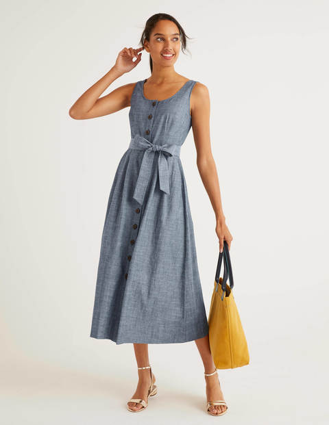 Joanna Button Through Dress - Chambray Joanna Button Through Dress - Chambray