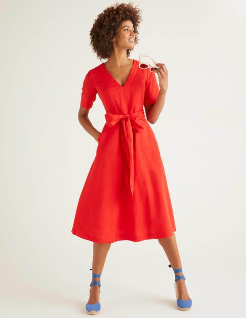 Lily Belted Dress - Post Box Red Lily Belted Dress - Post Box Red