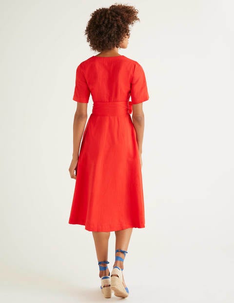 Lily Belted Dress - Post Box Red Lily Belted Dress - Post Box Red