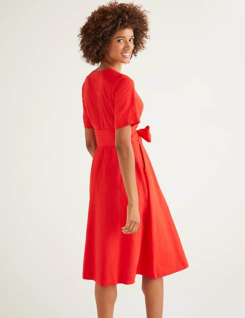 Lily Belted Dress - Post Box Red Lily Belted Dress - Post Box Red