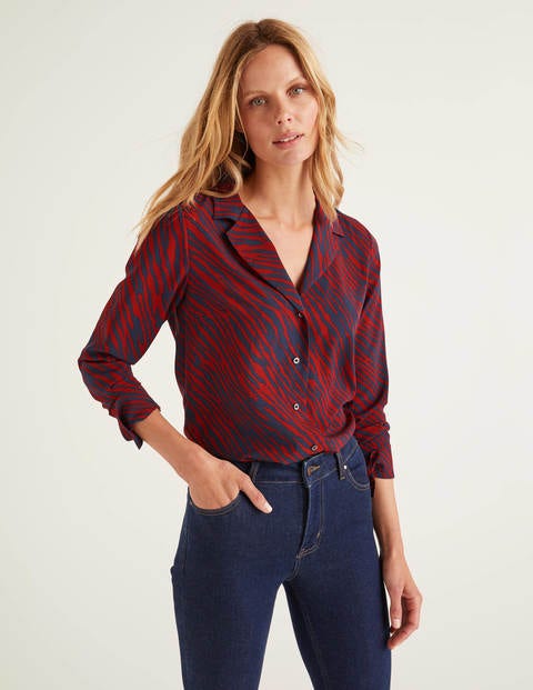 Tamara Bluse - Weihnachtssternrot, Safari Tamara Bluse - Weihnachtssternrot, Safari