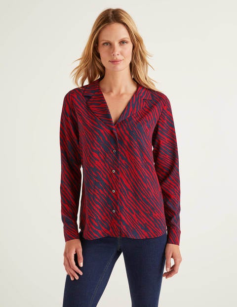 Tamara Bluse - Weihnachtssternrot, Safari Tamara Bluse - Weihnachtssternrot, Safari