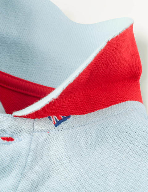 Piqué Polo Shirt - Provence Blue Embroidery Piqué Polo Shirt - Provence Blue Embroidery