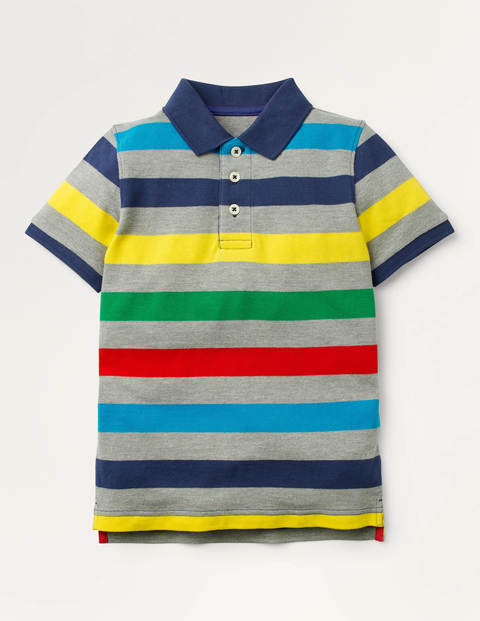 Piqué Polo - Grey Marl Multi Piqué Polo - Grey Marl Multi