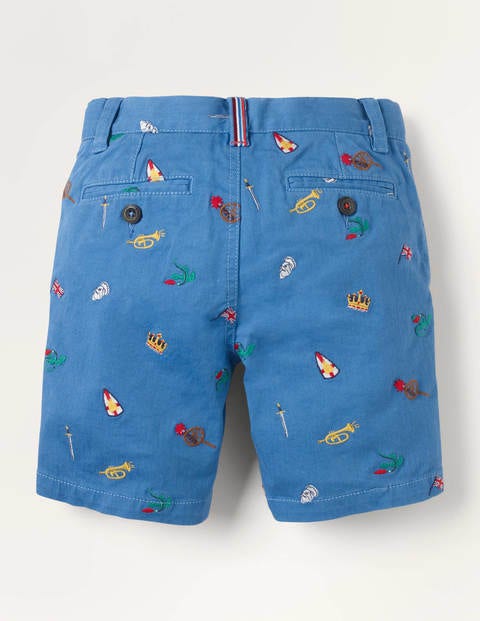 Short chino - Blason bleu élisabéthain Short chino - Blason bleu élisabéthain