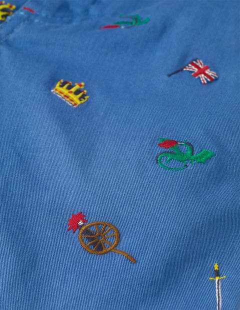 Short chino - Blason bleu élisabéthain Short chino - Blason bleu élisabéthain