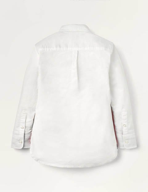 Embroidered Oxford Shirt - White Oxford Sprout Embroidered Oxford Shirt - White Oxford Sprout