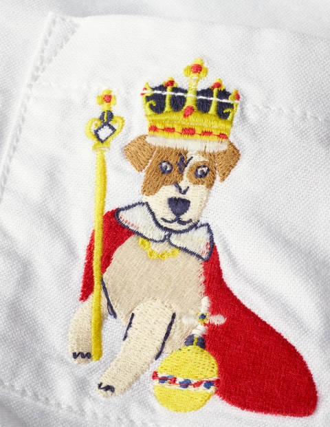 Embroidered Oxford Shirt - White Oxford Sprout Embroidered Oxford Shirt - White Oxford Sprout