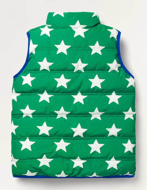 Cosy Reversible Gilet - Highland Green/Ecru Star Cosy Reversible Gilet - Highland Green/Ecru Star