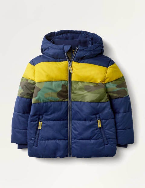Shower-Resistant Padded Jacket - College Navy/Camouflage Shower-Resistant Padded Jacket - College Navy/Camouflage