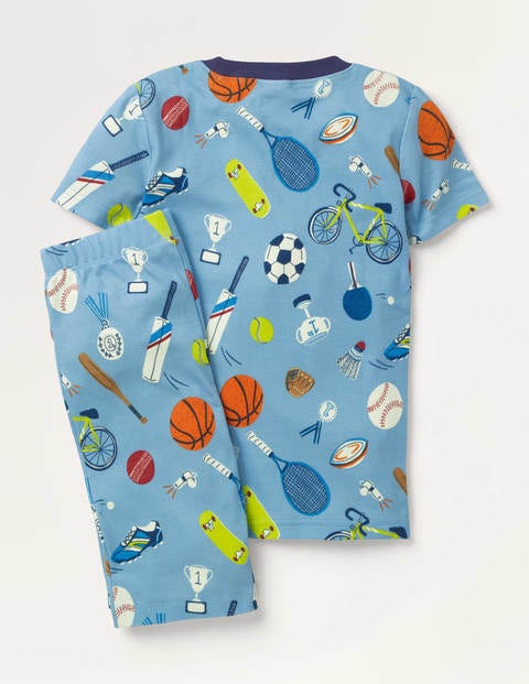 Glow-in-the-Dark Short Pyjamas - Frosted Blue Sports Glow-in-the-Dark Short Pyjamas - Frosted Blue Sports