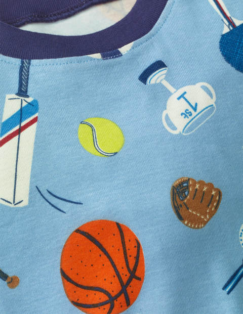 Glow-in-the-Dark Short Pyjamas - Frosted Blue Sports Glow-in-the-Dark Short Pyjamas - Frosted Blue Sports
