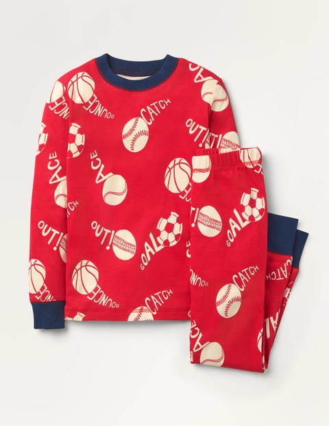 Glow-in-the-Dark Long Pyjamas - Rockabilly Red Goal Glow-in-the-Dark Long Pyjamas - Rockabilly Red Goal