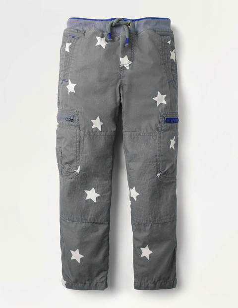 Cargohose mit kuscheligem Futter - Pflastersteingrau, Verteilte Sterne Cargohose mit kuscheligem Futter - Pflastersteingrau, Verteilte Sterne