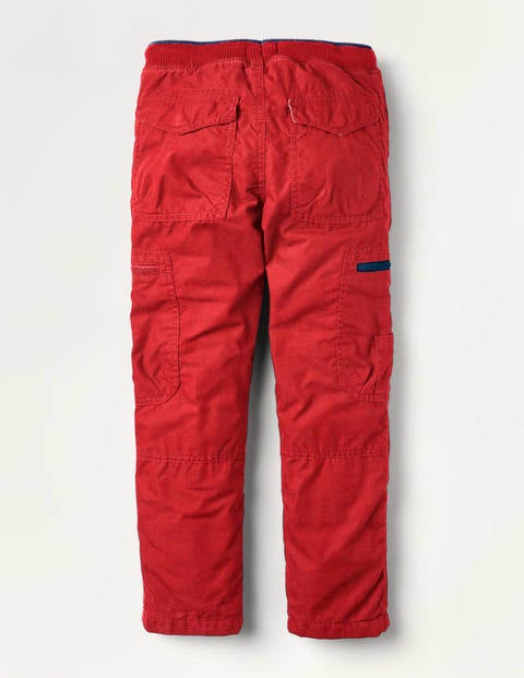 Cosy Lined Cargo Pants - Rockabilly Red Cosy Lined Cargo Pants - Rockabilly Red
