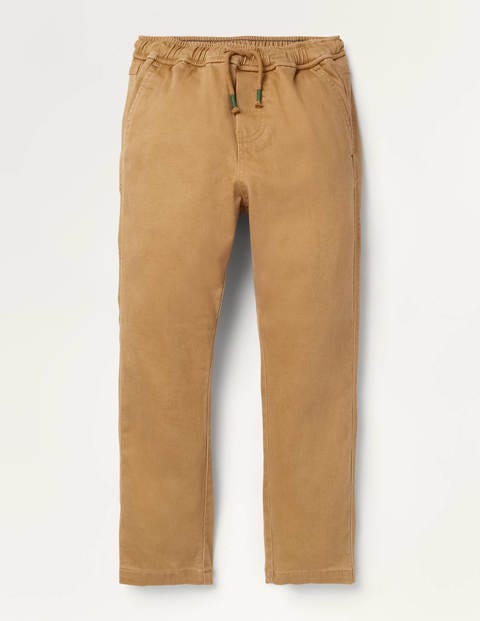 Relaxed Slim Pull-on Trousers - Butterscotch Brown Relaxed Slim Pull-on Trousers - Butterscotch Brown