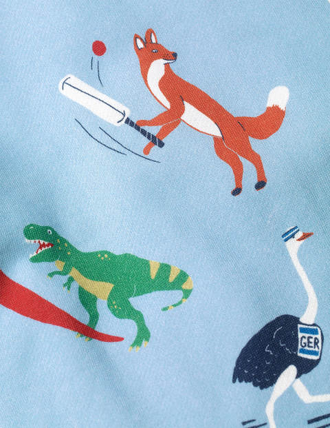 Sportliches Sweatshirt mit Tiermotiv - Eisblau, Olympische Tiere Sportliches Sweatshirt mit Tiermotiv - Eisblau, Olympische Tiere