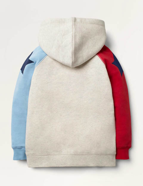 Cosy Colourblock Star Hoodie - Oatmeal Marl Cosy Colourblock Star Hoodie - Oatmeal Marl