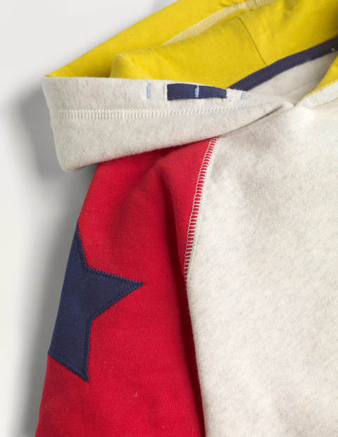 Cosy Colourblock Star Hoodie - Oatmeal Marl Cosy Colourblock Star Hoodie - Oatmeal Marl