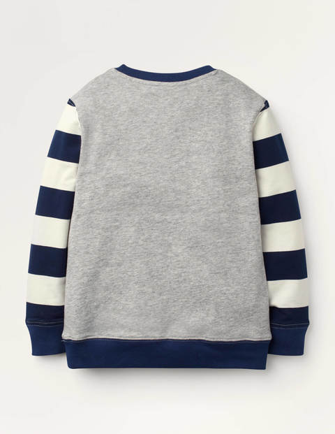 Cosy Sequin Rainbow Sweatshirt - Grey Marl Rainbow Star Cosy Sequin Rainbow Sweatshirt - Grey Marl Rainbow Star