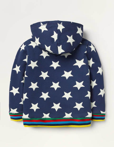 Kapuzenjacke mit kuscheligem Futter - Schuluniform-Navy, Stern Kapuzenjacke mit kuscheligem Futter - Schuluniform-Navy, Stern