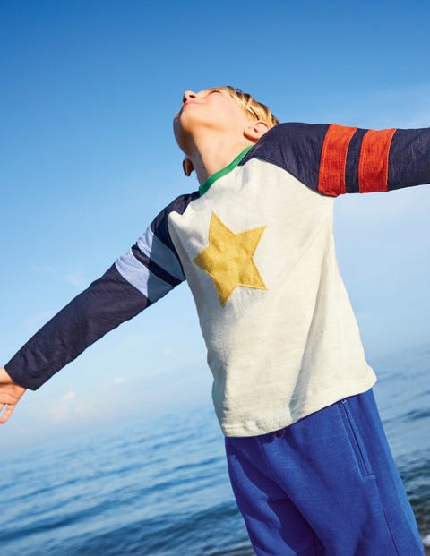Sporty Raglan T-Shirt - Ivory Star Sporty Raglan T-Shirt - Ivory Star