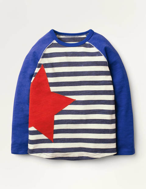 Sporty Raglan T-Shirt - Starboard Blue/Ivory Star Sporty Raglan T-Shirt - Starboard Blue/Ivory Star