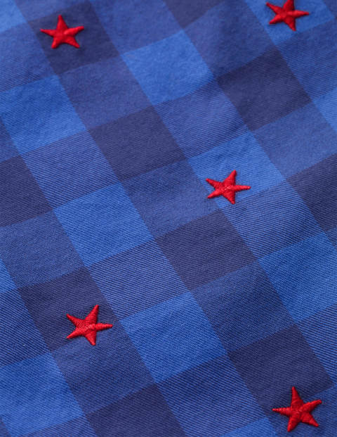 Casual Twill Shirt - Navy Gingham Star Casual Twill Shirt - Navy Gingham Star
