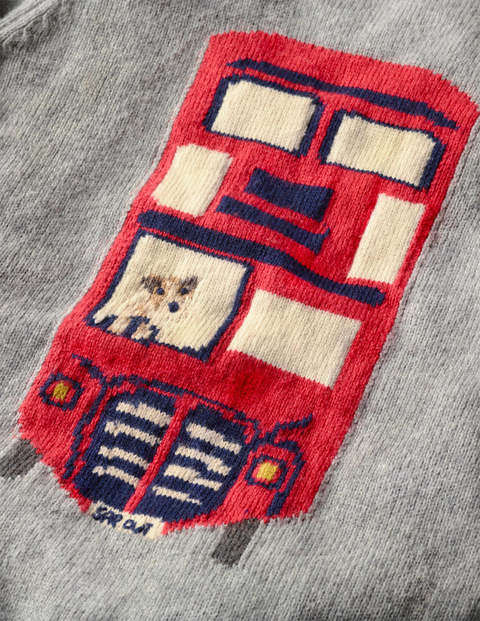 Graphic Crew Jumper - Grey Marl Graphic Crew Jumper - Grey Marl