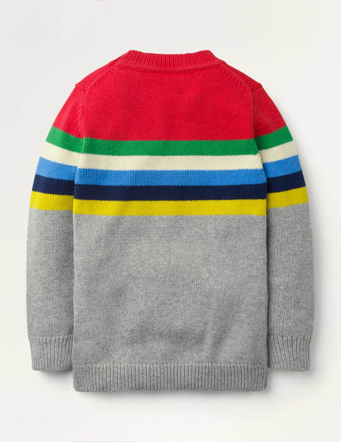 Colourblock Sweater - Grey Marl Colourblock Sweater - Grey Marl