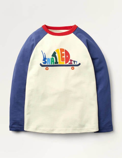 Rainbow Raglan T-shirt - Ivory Snailed It Rainbow Raglan T-shirt - Ivory Snailed It