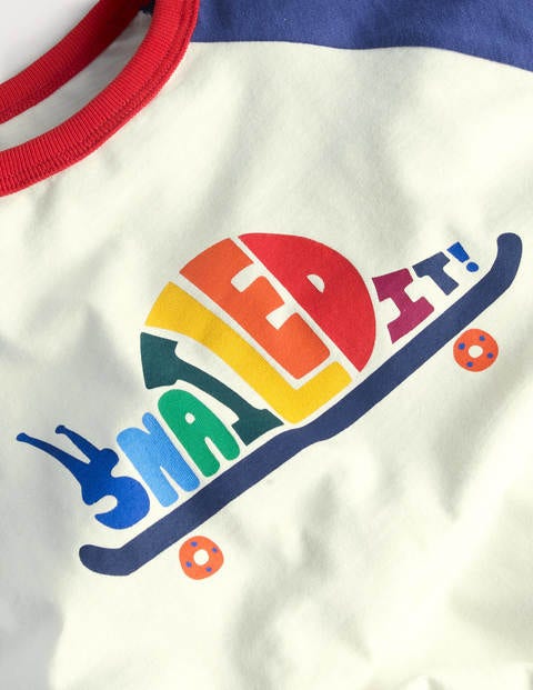 Rainbow Raglan T-shirt - Ivory Snailed It Rainbow Raglan T-shirt - Ivory Snailed It