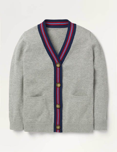 Elbow Patch Cardigan - Grey Marl Elbow Patch Cardigan - Grey Marl