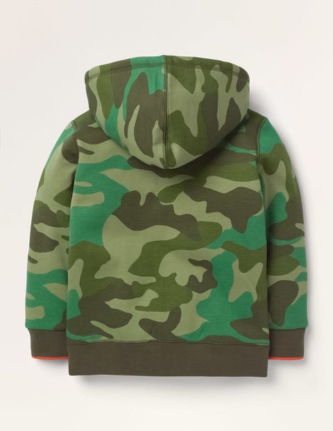 Borg-lined Zip-up Hoodie - Camouflage Borg-lined Zip-up Hoodie - Camouflage
