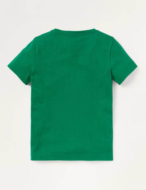 T-Shirt mit Superstitch - Schottengrün, Hahn T-Shirt mit Superstitch - Schottengrün, Hahn