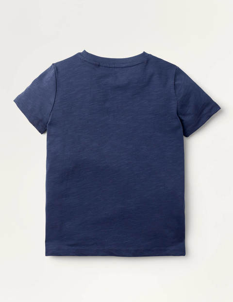 Sportliches T-Shirt mit Motiv - Schuluniform-Navy, Fußball Sportliches T-Shirt mit Motiv - Schuluniform-Navy, Fußball