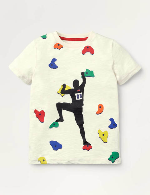 Sporty Graphic T-shirt - Ivory Rock Climbing Sporty Graphic T-shirt - Ivory Rock Climbing