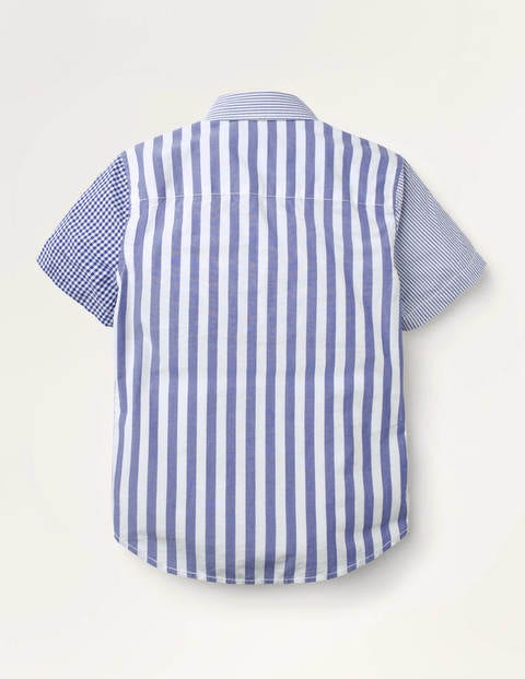 Kurzärmliges Popelinehemd - Blau, Mustermix Kurzärmliges Popelinehemd - Blau, Mustermix