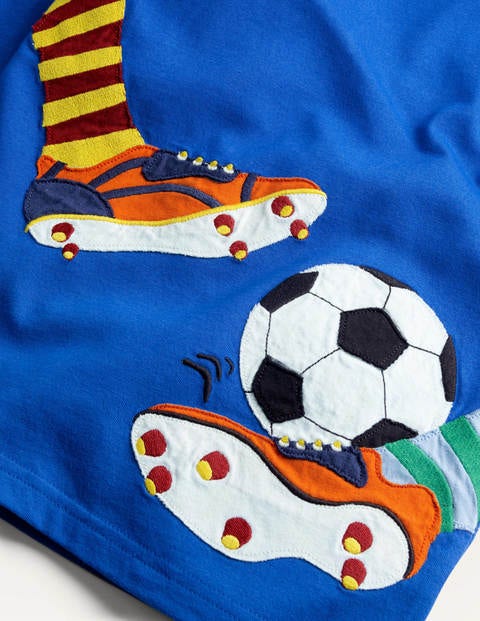 Hobbies Appliqué T-shirt - Brilliant Blue Football Hobbies Appliqué T-shirt - Brilliant Blue Football