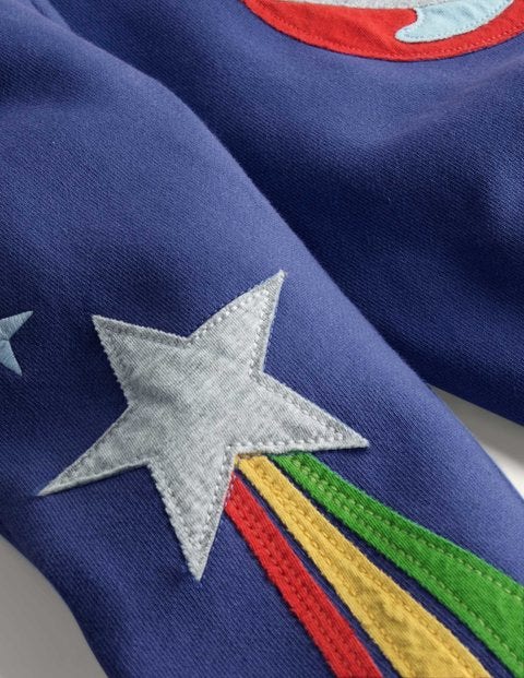 Appliqué Joggers - Starboard Blue Space Appliqué Joggers - Starboard Blue Space