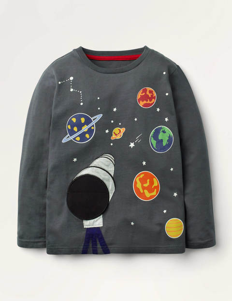 Glowing Novelty T-shirt - Smoke Grey Telescope Glowing Novelty T-shirt - Smoke Grey Telescope