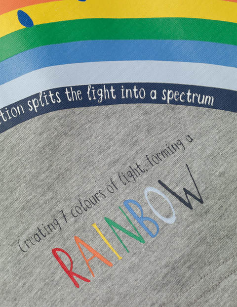 Nature Facts T-shirt - Grey Marl Rainbow Nature Facts T-shirt - Grey Marl Rainbow