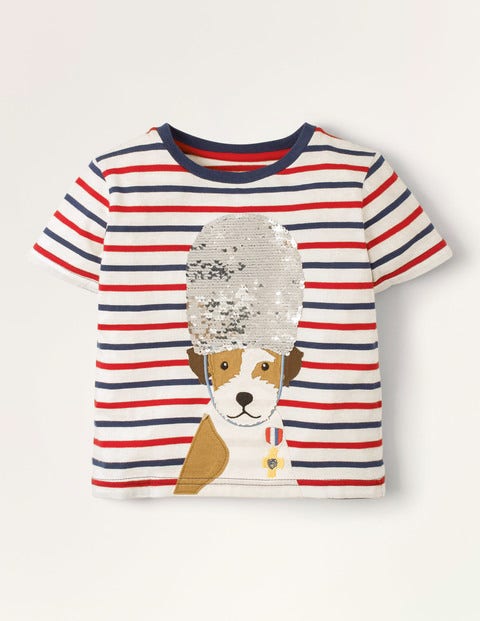 T-Shirt mit farbwechselnden Pailletten - Rockabilly-Rot/Blau, Sprout T-Shirt mit farbwechselnden Pailletten - Rockabilly-Rot/Blau, Sprout
