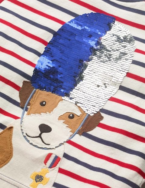 T-Shirt mit farbwechselnden Pailletten - Rockabilly-Rot/Blau, Sprout T-Shirt mit farbwechselnden Pailletten - Rockabilly-Rot/Blau, Sprout